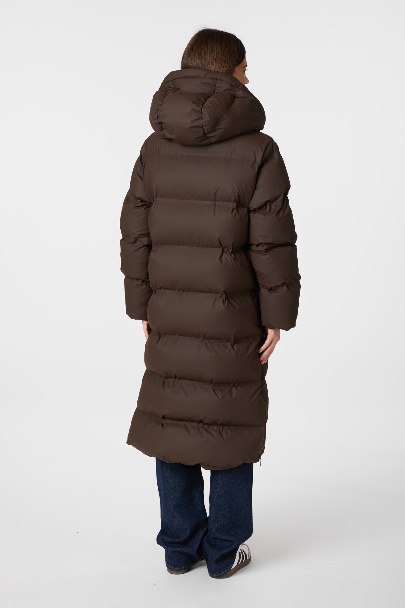 Viviana Puffer dunjakke - Dark Brown